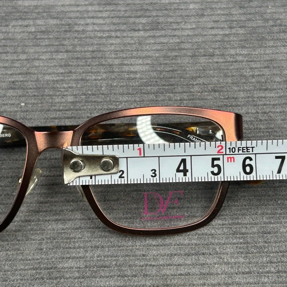 Diane von Furstenberg DVF8051 210 Burgundy Tortoise Square Y2k Eyeglasses Frames